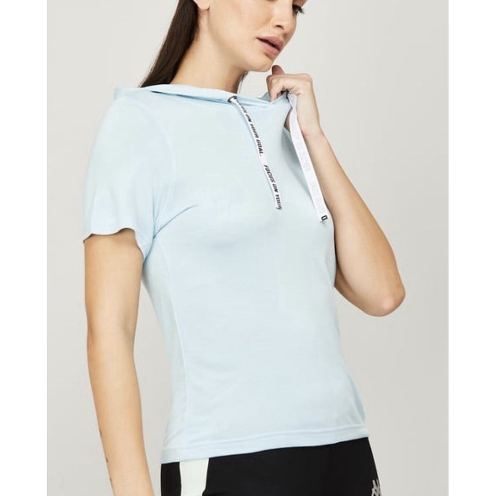 Kappa Women Solid Hood Sport Top Large A004429